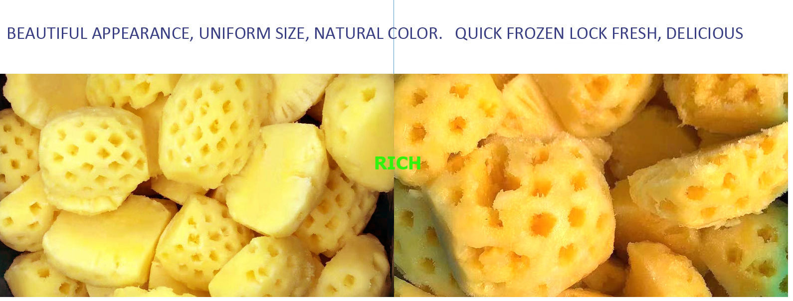 High quality frozen pineapple halves 1/2 cut