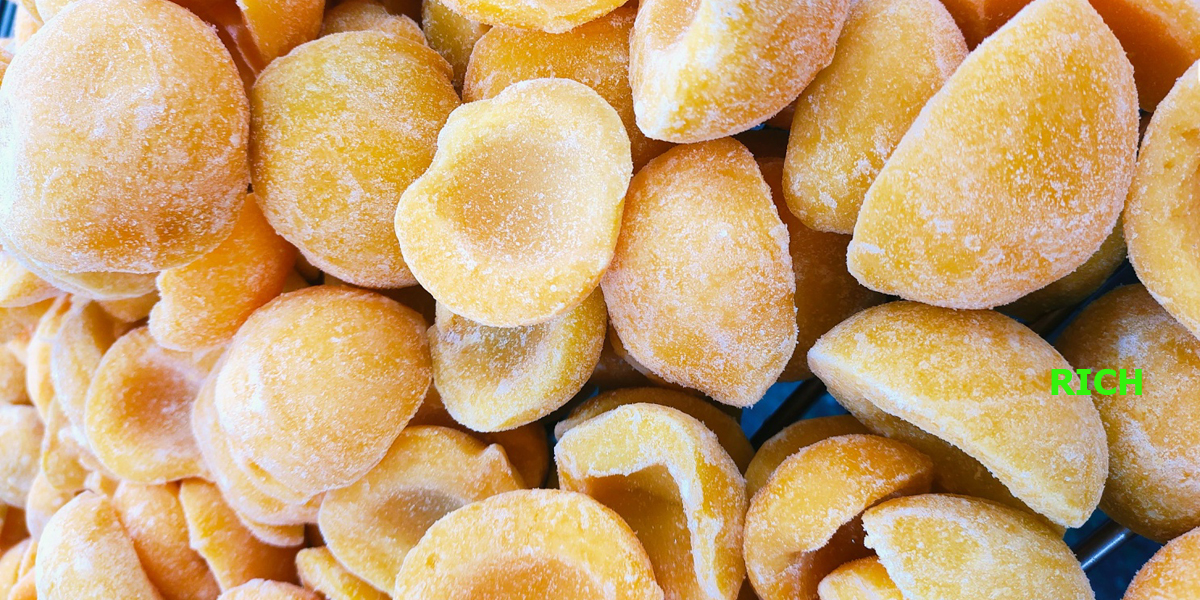 IQF Frozen Fruit Yellow Peach1/2 cut