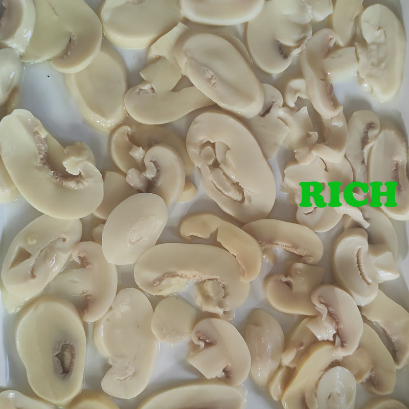 champignon mushroom in brine in drums