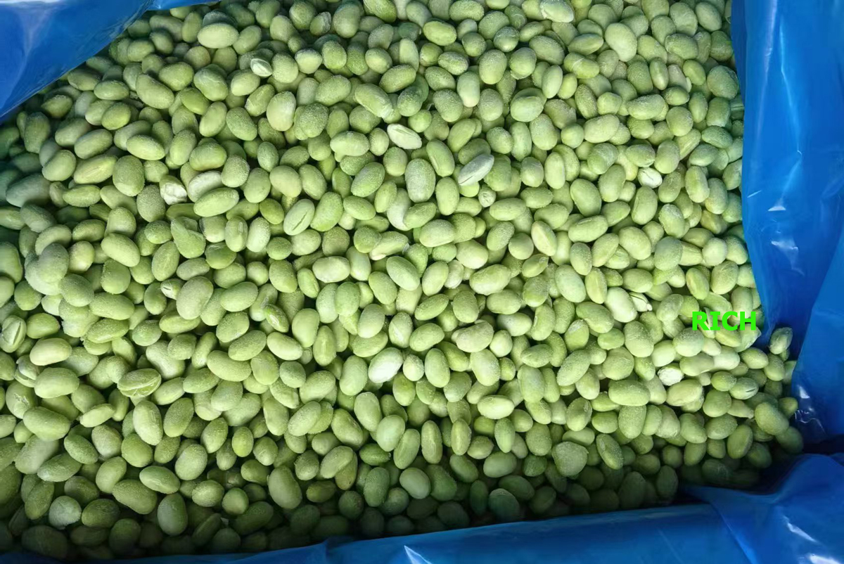 Frozen peeled soy beans