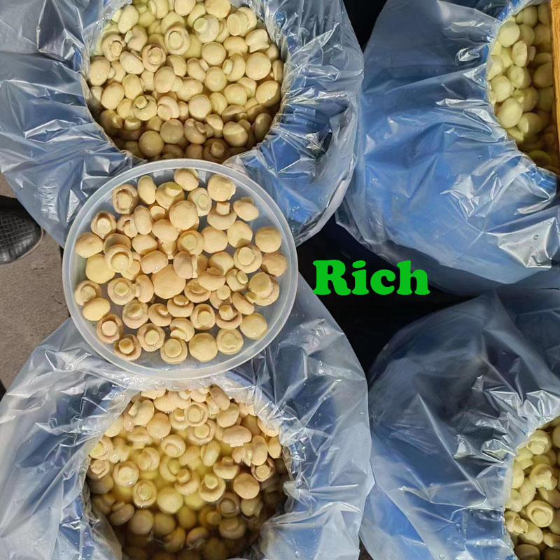 Preserved whole mushroom in SO2