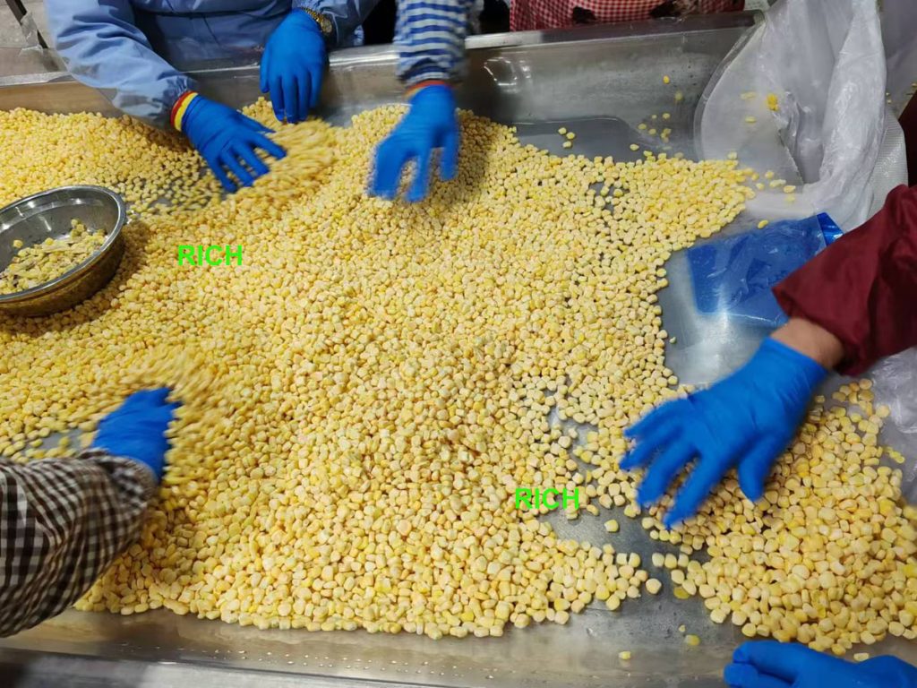 Frozen sweet corn