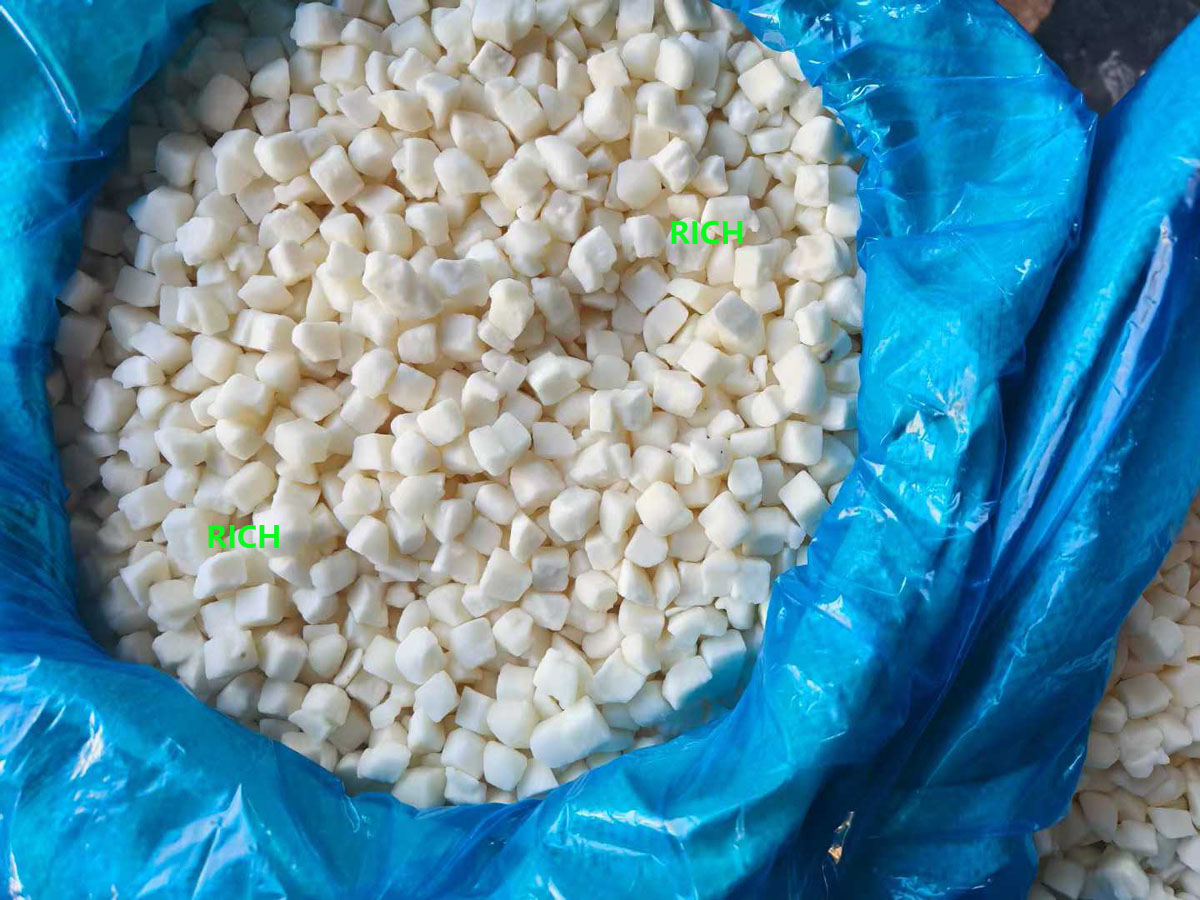 Frozen water chestnuts cubed