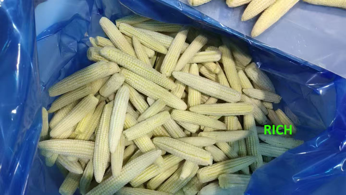 Frozen whole baby corn