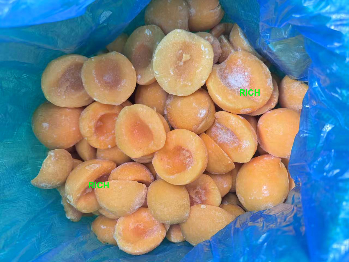 frozen yellow peaches fruit